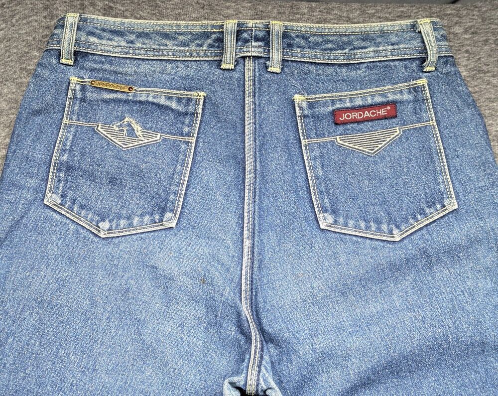 Jordache Jeans 33x34 Hong Kong 2475 Horse Logo Bootcut Unhemmed HighRise VTG